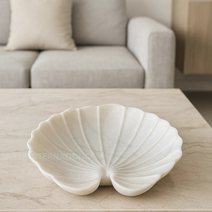 Plateau en marbre à forte demande en forme de feuille décoration de la maison plateau décoratif de luxe petit plateau décor fabricant en gros pour le monde entier - Product Image 5