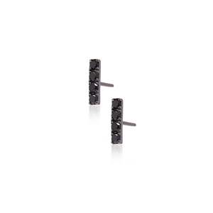Pendientes de tuerca Dark Link - Joyería de acero inoxidable chapado en oro con borlas religiosas y diamantes para fiestas y bodas - Product Image 1