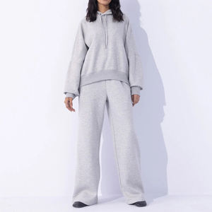 Sweat-shirt pour femme à prix raisonnable, produit haut de gamme, fabriqué au Pakistan, sweat-shirt gris surdimensionné, coupe décontractée, mélange de coton doux, streetwear moderne - Product Image 1