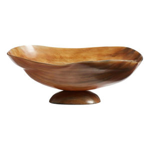 Élégant bol de service en corne de style en bois avec artisanat distinctif parfait pour l'affichage de la pièce maîtresse et l'utilisation quotidienne des repas - Product Image 1