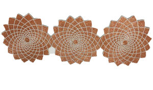 แผ่นรองจานปักลายลูกปัดดอกไม้ทำจากวัสดุยางที่ทนทานเสื่อปูโต๊ะกันลื่นสำหรับทุกวัน - Product Image 2