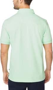 Polo pour homme en piqué de coton extensible solide à manches courtes Col polo 100% coton avec une patte de boutonnage sportive - Product Image 4