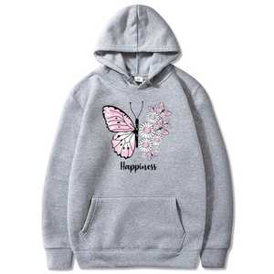 100% polaire sweats à capuche imprimé papillon pull à capuche sweat à manches longues sweats à capuche oem personnalisé - Product Image 2