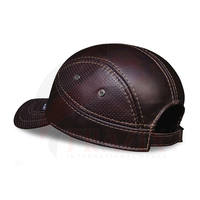 Chapeau de Baseball en cuir véritable pour homme, casquette en cuir de vache noir, réglable, automne et hiver