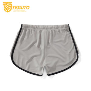 Pantalones cortos atléticos para correr de alta calidad para hombres y mujeres, pantalones cortos transpirables de secado rápido, bolsillos con cremallera a rayas, teñidos lisos - Product Image 4