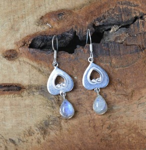 Moonstone Gemstone <b>Earrings</b> Jewelry For Women Silver Boho Style Jewelry 925 Sterling Silver Trending <b>Handmade</b> <b>Earrings</b> Gift For - Product Image 4