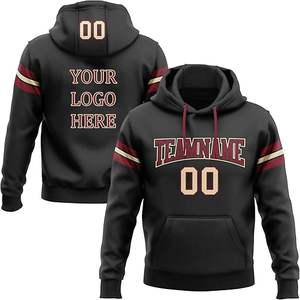 Ajoutez votre propre conception de texte personnalisé personnalisé avant et arrière sweat à capuche 360gsmPullover hommes en vrac grande taille sweats à capuche OEM ODM - Product Image 6