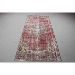 พรมขนาด 3.6x8.5 ฟุต, พรมตุรกีโบราณ, พรมขนสัตว์สีแดง - Product Image 1