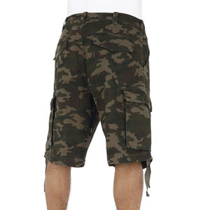 กางเกงขาสั้นคาร์โก้ผู้ชายกางเกงขาสั้นผ้ายืดเอวยางยืดหลายกระเป๋ามีซิปสำหรับออกกำลังกายในยิมไม่ยับไม่ยับสำหรับฤดูร้อน - Product Image 4