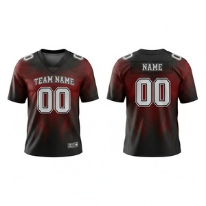 Customized Team Name American Football Jersey 100% Polyester Sublimation Printed Breathable Quick Dry Short Sleeve Adjustable - Product Image 3