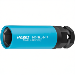 Hazet 6-Point Long Square <b>Impact</b> <b>Socket</b> 1/2'' with Traction Profile for Wheel Mounting - Product Image 3