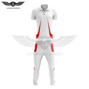 Top <b>Product</b> Adult Cricket Sports Training Wear Highest Quality <b>Product</b> In Red White Color Latest Style Cricket Uniforms - Product Image 1