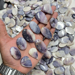 Verde natural para cabujones Tiffany Jasper Lote de piedras preciosas sueltas a granel para la fabricación de joyas para collar - Product Image 3