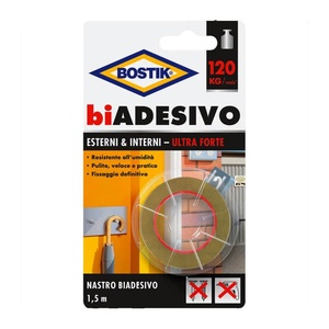 Bostik Nastro Biadesivo per Interni ed Esterni M.1,5x19mm - Product Image 1