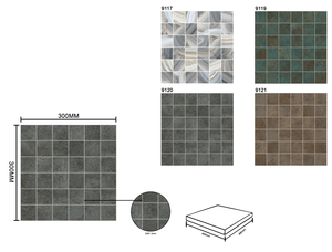 Up-azulejos de porcelana para pared, mosaicos irregulares de Metal y acero inoxidable, azulejo de mosaico de aluminio para pared, Plata mate - Product Image 5