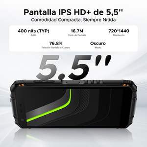 Teléfono Inteligente DOOGEE Fire3 Pro con Android 15, Resistente a Golpes, Pantalla HD+ de 5.5'', 4GB+128GB, IP68, NFC, Batería de 8350mAh, Octa Core, LCD, Doble SIM, Carga Rápida - Product Image 3
