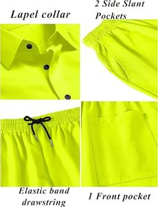 Ensembles de survêtements pour hommes Shorts Polo à boutons quart de tour Shorts de dessous Tenues de sport Ensembles décontractés pour la marche Confortables - Product Image 5