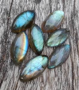 หินลาบราดอไรต์ธรรมชาติ AAA + รูปทรงมาคีชอนหลังแบนปรับเทียบอัญมณีหลวมขายส่งได้รับการรับรองจากบุคคลที่สาม - Product Image 6