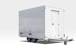White Stainless Steel Motorized Mobile Food Truck Trailer Insulated Compartments for Frozen Food Delivery Street Catering Mobile - Product Image 2