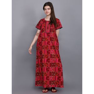 Camisón Largo Evolve para Mujer, Color Rosa, 100% Algodón, Estampado, Súper Suave y Cómodo, Talla XS, Tejido - Product Image 6