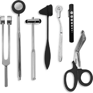 Instruments de percussion neurologiques en acier inoxydable 7 pièces ensemble base d'outils chirurgicaux-pour marteaux de percussion neurologiques Ho - Product Image 2
