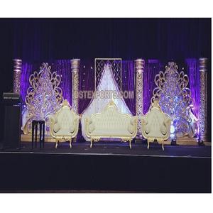 Decoración Elegante para Escenario de Recepción Nocturna para Bodas Indias, Diseño Personalizable Ligero de Fibra de Vidrio con Temática Musulmana de Walima - Product Image 1