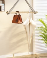 Lit suspendu en coton et bois pour animaux de compagnie, hamac pour chat d'intérieur avec coussin en peluche, rail de rangement écologique