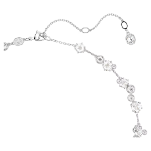 Luxury Silver Floral Crystal Bridal <b>Statement</b> <b>Necklace</b> for Women Wedding Party Cubic Zirconia Diamond Jewelry - Product Image 4