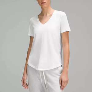 Camisetas Deportivas de Verano 2026 para Mujer, Mezcla de Poliéster y Algodón, Cuello Redondo, Manga Corta, Casual, Secado Rápido, Transpirable - Product Image 5