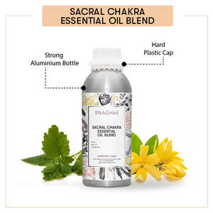 Mélange d'huiles thérapeutiques pour le chakra sacral, hydratant et nourrissant, aux huiles essentielles d'Ylang-Ylang, de Géranium, de Bois de Santal, de Bergamote et d'Arbre à Thé - Product Image 5