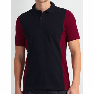 Media cremallera personalizada para hombre para camisa Polo con diseño de punto de seda helada Casual-Formal 100% cuello de algodón patrón sólido - Product Image 1