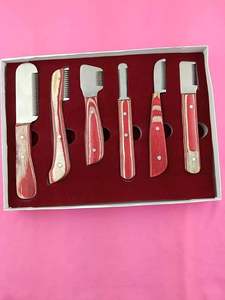 Couteaux à dénuder pour animaux de compagnie de haute qualité 6 pièces ensemble acier inoxydable Durable + outil de toilettage et de perte de bois nouveaux outils pour animaux de compagnie - Product Image 2
