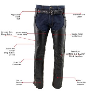 Hot Product Latest <b>Model</b> Lightweight <b>Motorbike</b> Leather Chaps Wholesale Manufacturer Personalized <b>Motorbike</b> Leather Chaps - Product Image 3