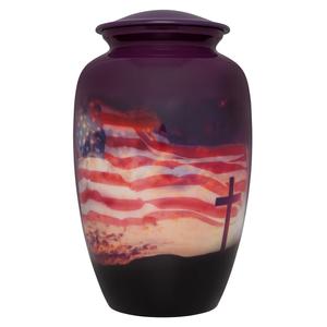 Urnas de cremación de metal negro Imagen voladora de paloma blanca encantadora para cenizas humanas - Product Image 4