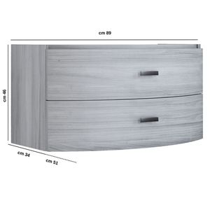Gineva modello lavello bagno con due cassetti luce olmo colore dimensioni 91,5x51 xh47 cm - Product Image 2