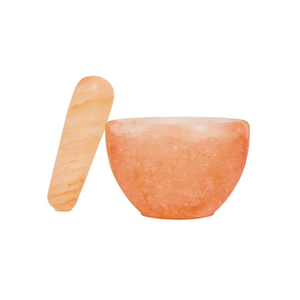 Juego de mortero de sal del Himalaya OEM ODM, artesanías naturales para la preparación de alimentos y trituración de especias - Product Image 4