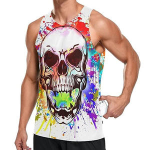 2025 nouveauté hommes décontracté débardeur personnalisé couleur unie séchage rapide et respirant tricoté armure en gros - Product Image 2