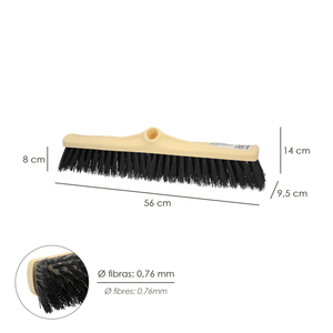 Industrial Sweeping Brush with Rigid PVC Bristles. Polypropylene Handle, 50 cm. (Handle Not Included) - Product Image 2