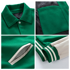 Hombres Casual Collage Varsity Chaquetas Algodón/Poliéster Logotipo Personalizado En Blanco Varsity Chaqueta de Invierno - Product Image 2