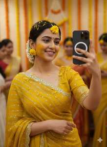 Sari de mariée traditionnel, sari à sequins avec blouse, sari en soie fantaisie Banglori pour femmes, pour les fêtes indiennes - Product Image 2