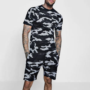 Conjuntos Cortos de Verano Personalizables y Transpirables 100% Algodón para Hombre, Corte Regular, Dos Piezas, Ropa Urbana Informal, Top OEM para Adultos de Primera Calidad - Product Image 1