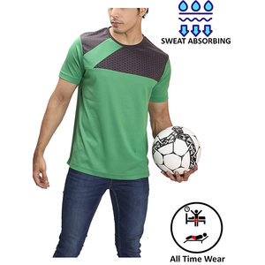 Vente en gros de vêtements de Sport de haute qualité pour hommes, manches courtes, respirant, Sport personnalisé, t-shirt de course pour hommes - Product Image 5