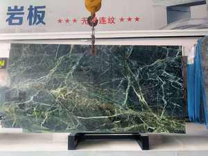 แผ่นหินอิตาลีคริสโซเบอรีล ลายหินอ่อนสีเขียวเข้ม แผ่นหินอ่อนสีเขียวมรกต สำหรับเคาน์เตอร์ครัว - Product Image 3