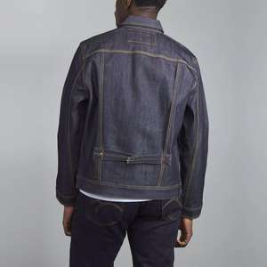 Veste en jean unisexe en denim selvedge épais, style streetwear, éco-responsable, option logo personnalisé sur le devant, fabrication OEM - Product Image 2