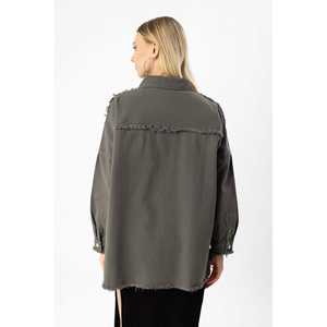 Chaqueta Mega Merchant Negra 100% Algodón con Cuello Redondo Estilo Diario - Product Image 5