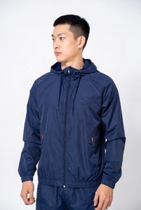 Ensemble survêtement pour homme personnalisé, respirant, hiver, grande taille, veste courte, jogging, 2 pièces, cordon de serrage, polyester, coupe-vent, streetwear - Product Image 4