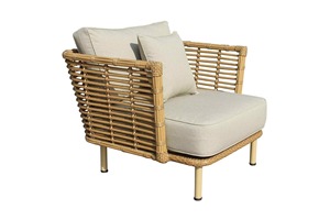 Juego de sofás de mimbre de bambú polivinílico amarillo moderno, para descansar al aire libre con estilo, por ATC Furniture - Product Image 2