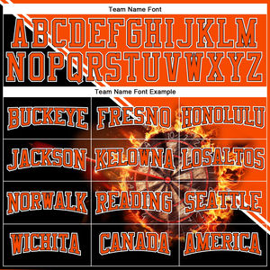 Sudadera con Capucha Deportiva de Alta Calidad con Diseño de Dardos en 3D con Llama Naranja, Negra y Blanca, con Logotipo de Equipo Personalizado, para Adultos - Product Image 3