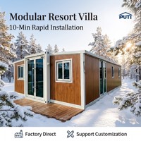 Maison préfabriquée de luxe personnalisable de 40 pieds, 2, 3 ou 4 chambres, maison mobile, installation rapide, maison conteneur extensible