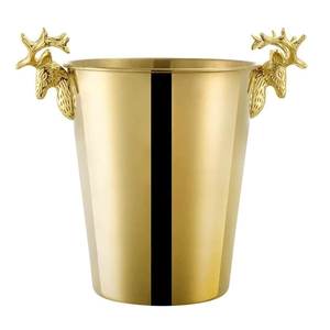 Cubo de hielo de metal con diseño de Asa fuerte y fácil de llevar para un transporte rápido de hielo en cafés, picnics y cocina que sirve durante los días calurosos - Product Image 4